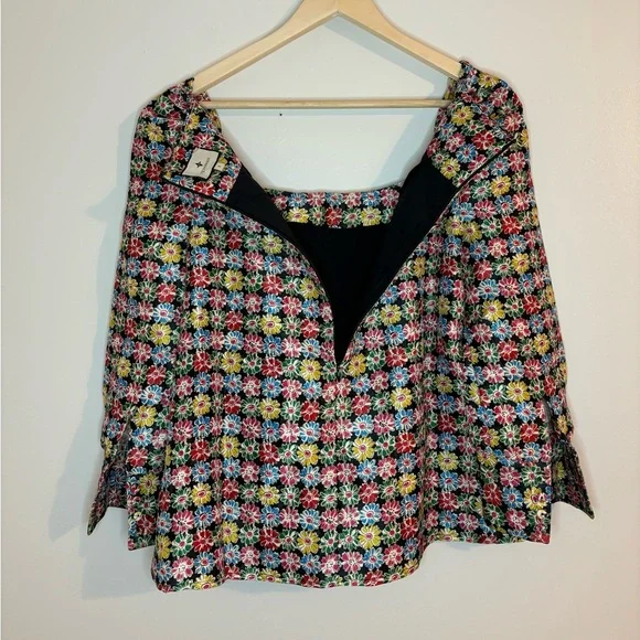 Tuckernuck jacquard floral blouse - Picture 9 of 12